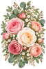 Rose Bouquet Tower Cherry Wood Cremation Urn