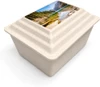 Mountain Stream White Granite Safeguard Cremation Urn Vault - Injection Molded ABS Burial Vault - Made in the U.S.A.