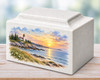 Lighthouse Sunset Classic MacKenzie Cultured Marble Cremation Urn