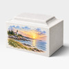 Lighthouse Sunset Classic MacKenzie Cultured Marble Cremation Urn