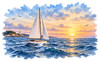 Atlantic Sailing Classic MacKenzie Cultured Marble Cremation Urn