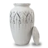 White Garland Drop Cremation Urn
