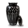 Black Garland Drop Cremation Urn