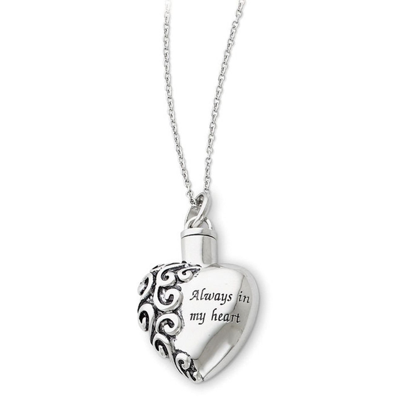 A Piece of My Heart Poetry Memorial Pendant - Circle - Cremation