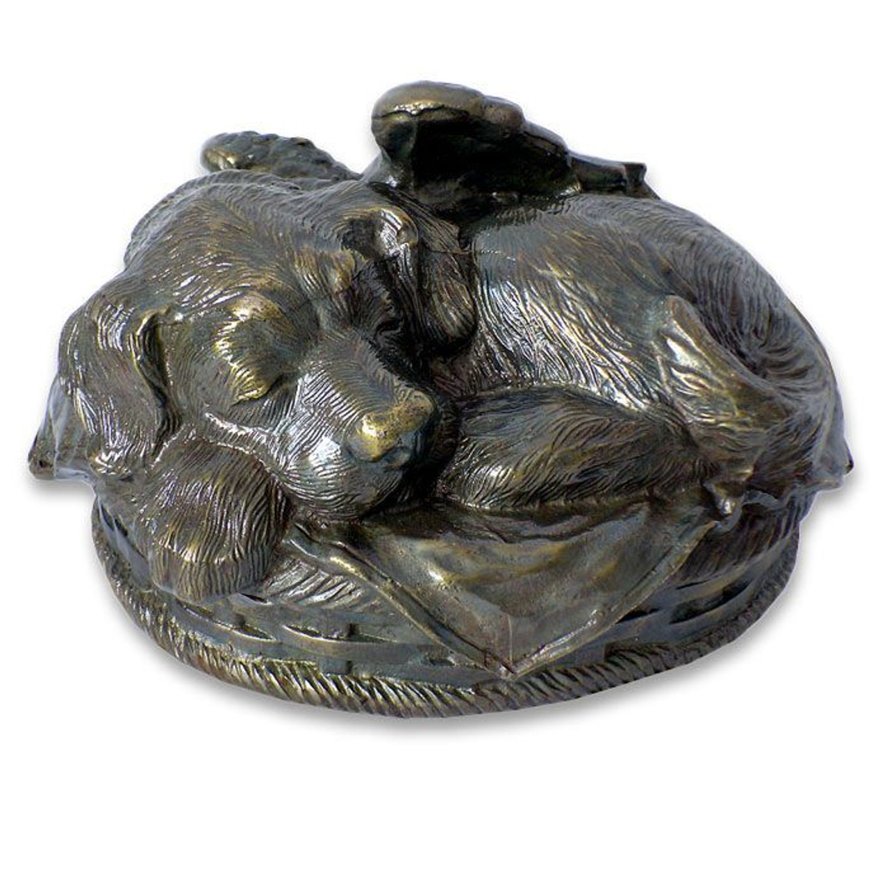 Cat Cremation Urn, Bronze Angel Urn for Ashes