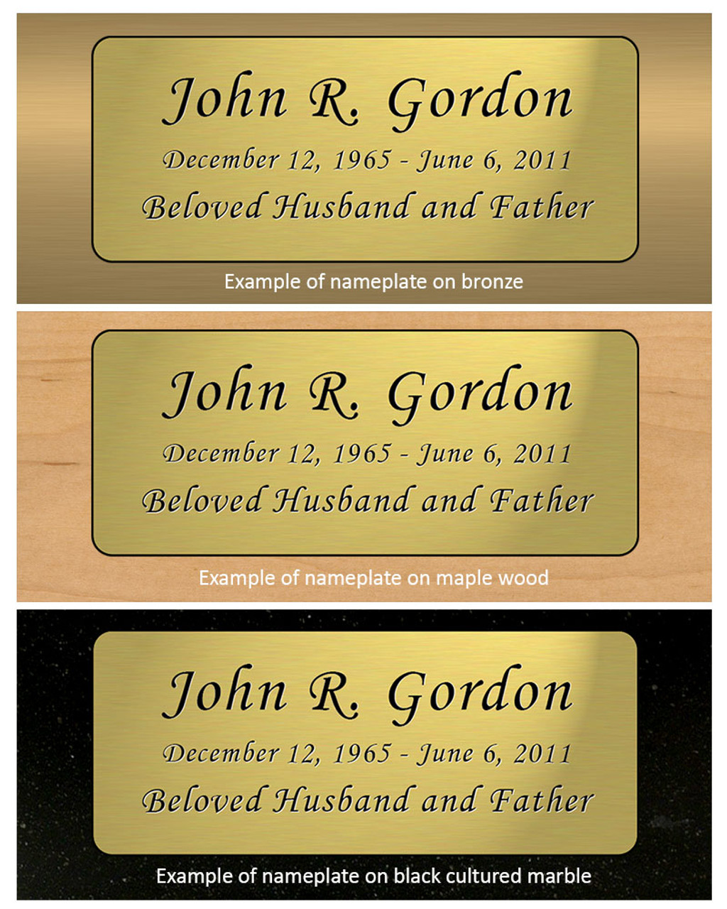 Custom Engraved Metal Rectangle Name Badge/Tag, 1-7/8 x 3-1/4, Black/Gold