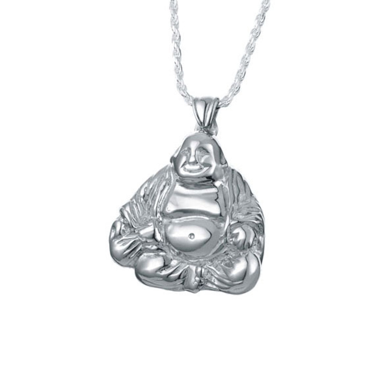 STERLING SILVER AMOGHSIDDHI BUDDHA PENDANT WITH SATIN CORD NECKLACE - Zen  Traditions