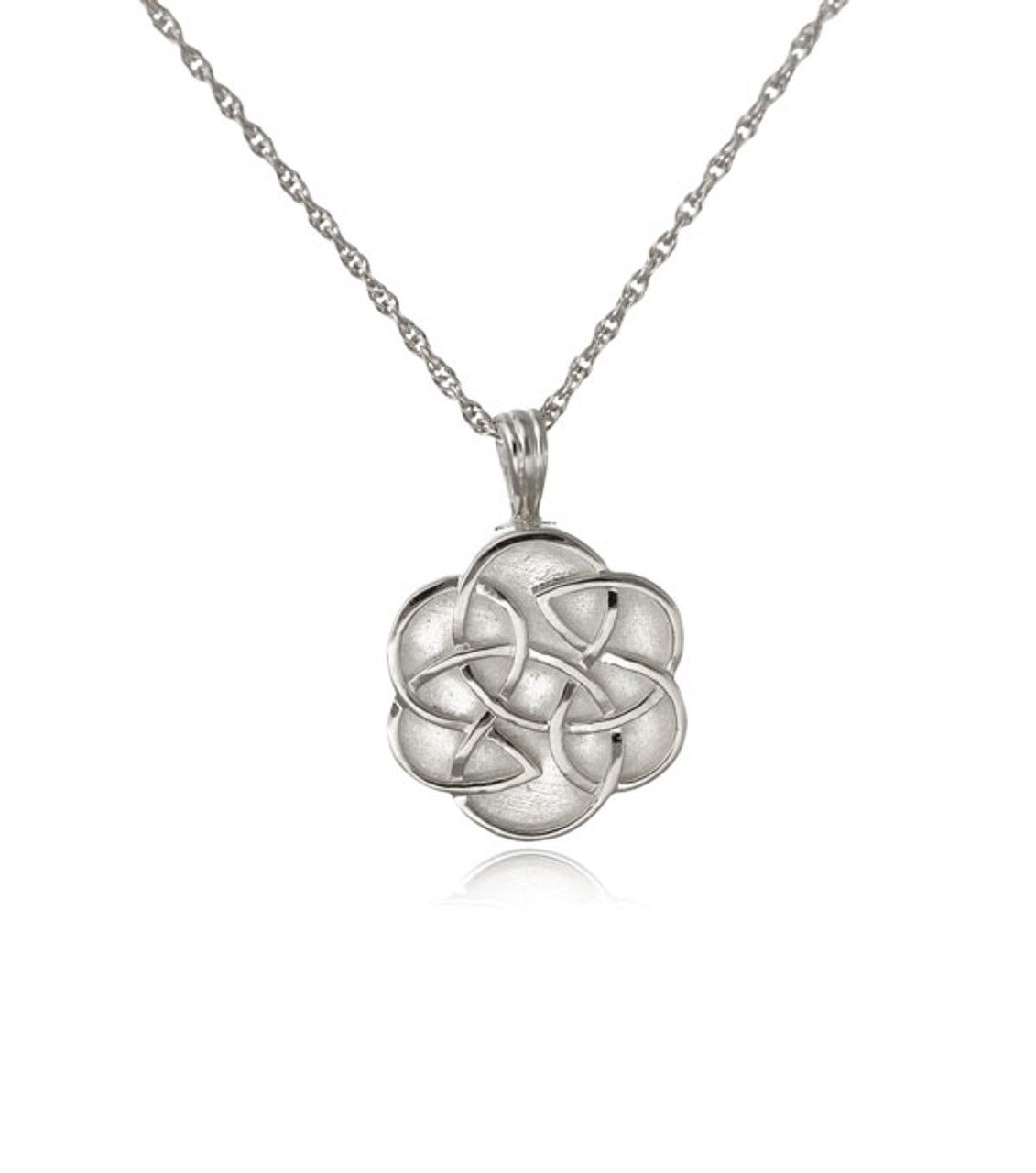 Celtic Double Silver Gold Infinity Knot Necklace – SilverPlus Jewellery