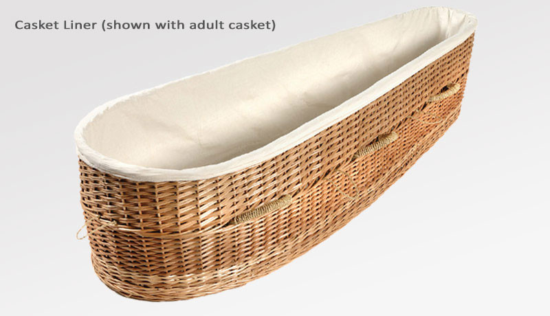 Infant Child Eco Friendly Willow Biodegradable Casket - 48 Inches
