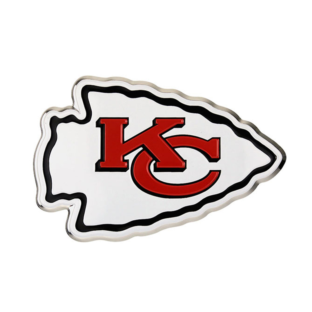 Kansas City Chiefs Aluminum Embossed Football Logo Emblem