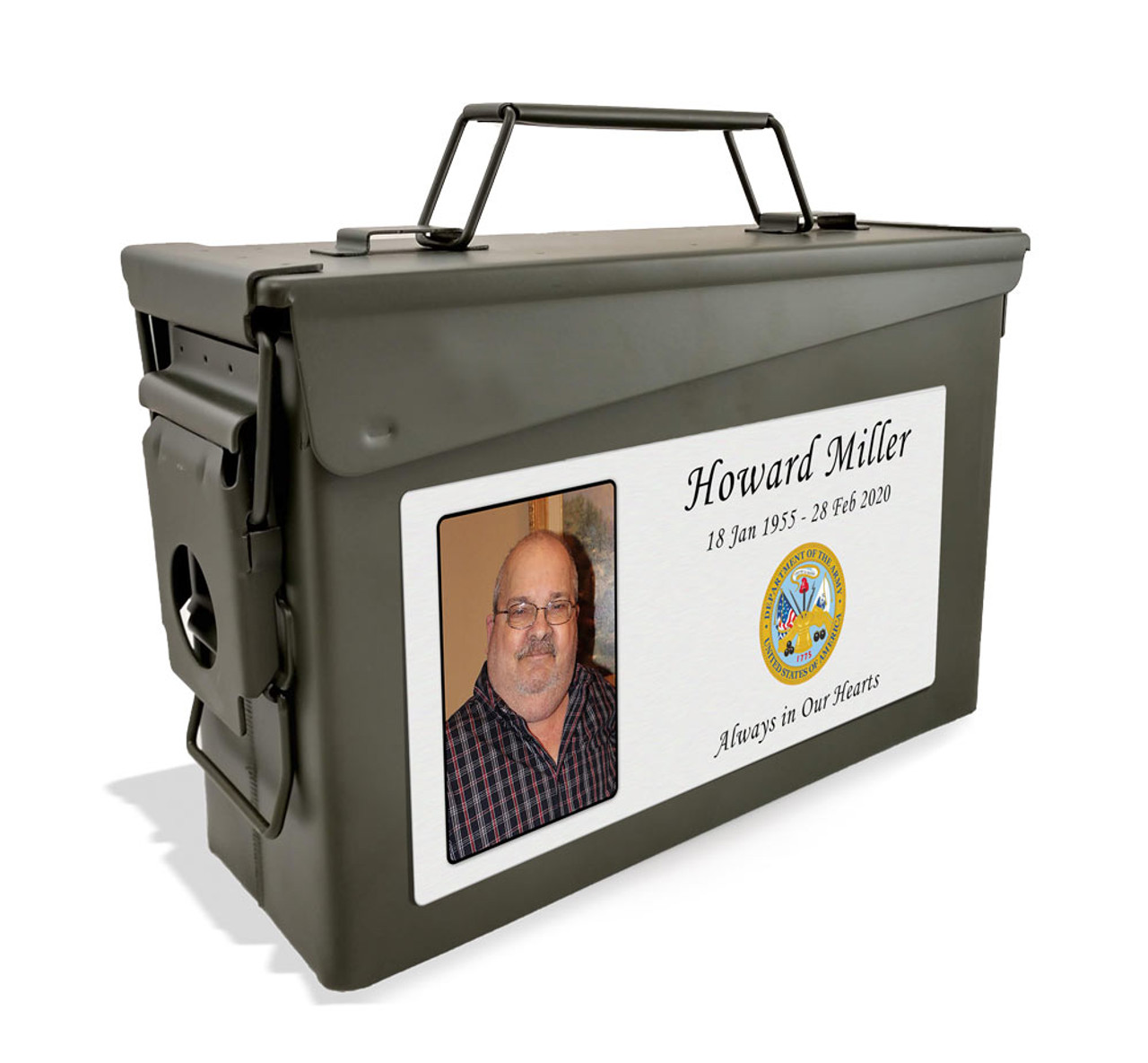 Nameplate M19A1 Ammo Can Cremation Urn