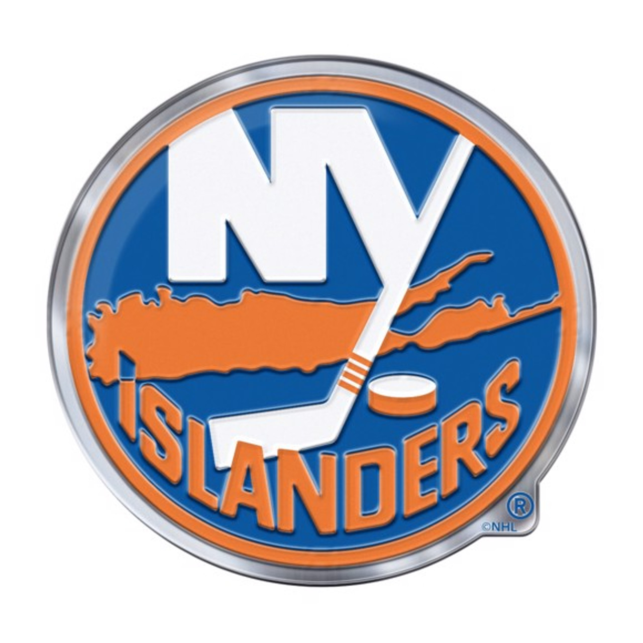 New York Islanders logo, emblem, silk texture, American flag, American  hockey club, HD wallpaper