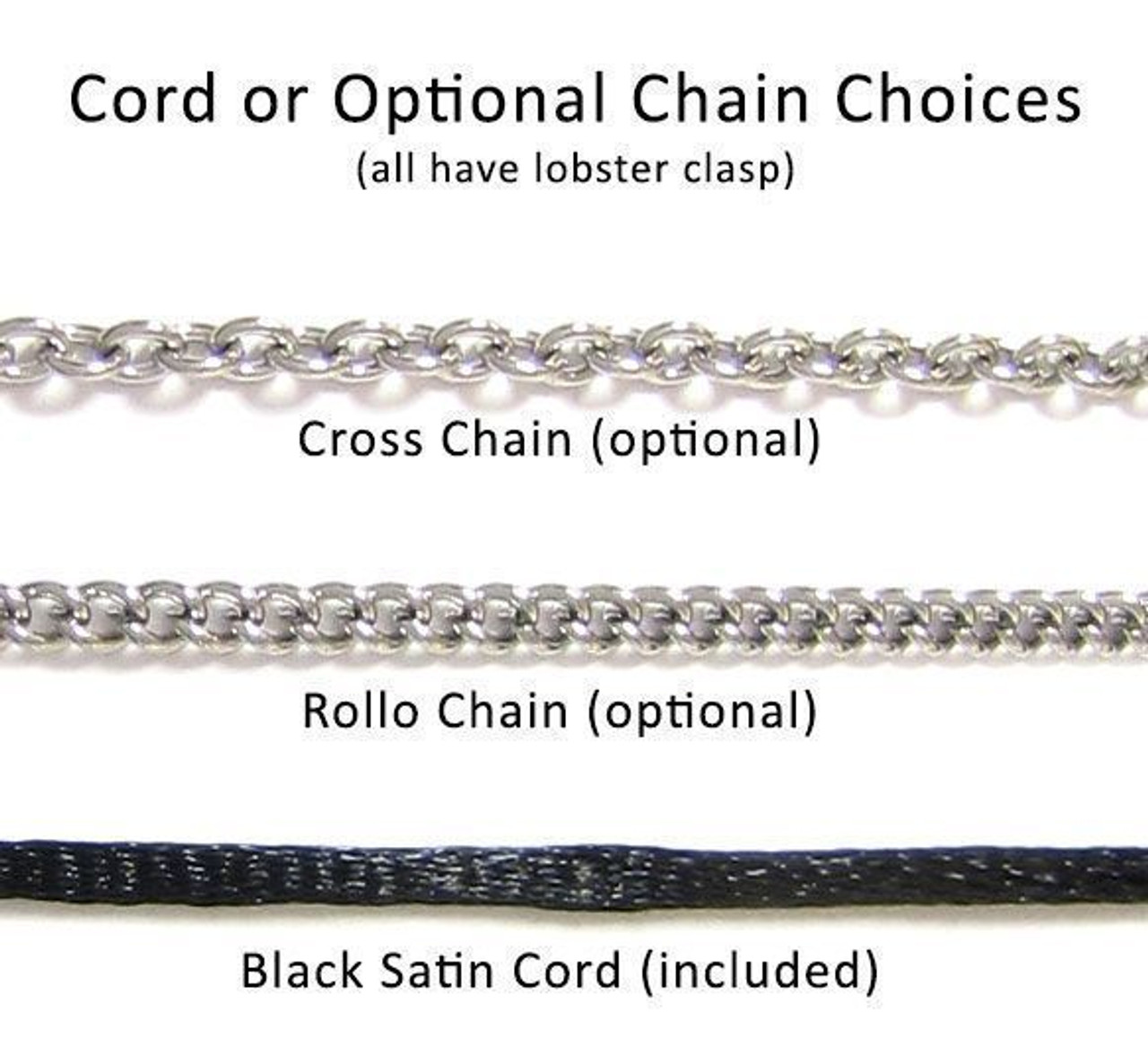 Black Cord Lobster Clasp Charm Catcher Necklace