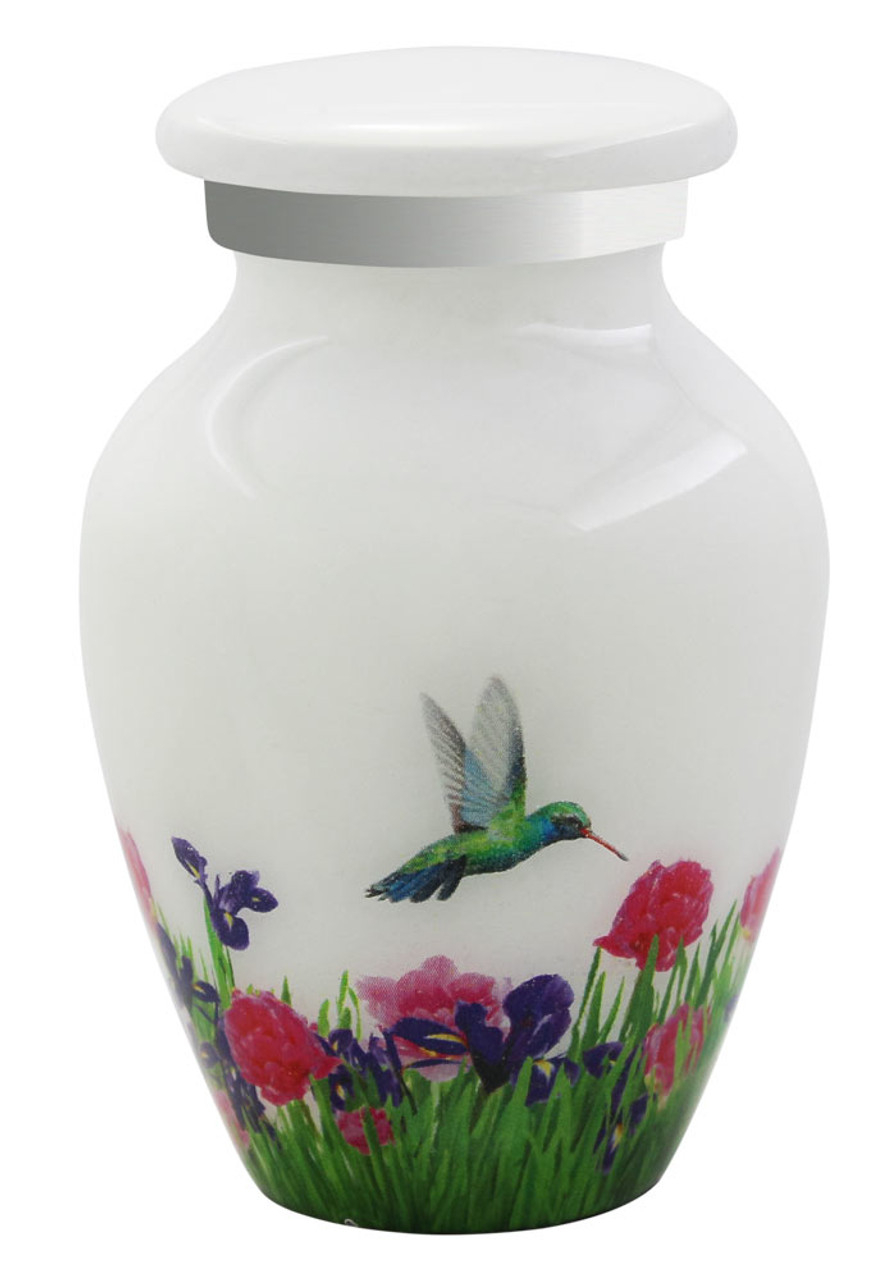 Small Glass Keepsake Urn 'Bird', a true work of art