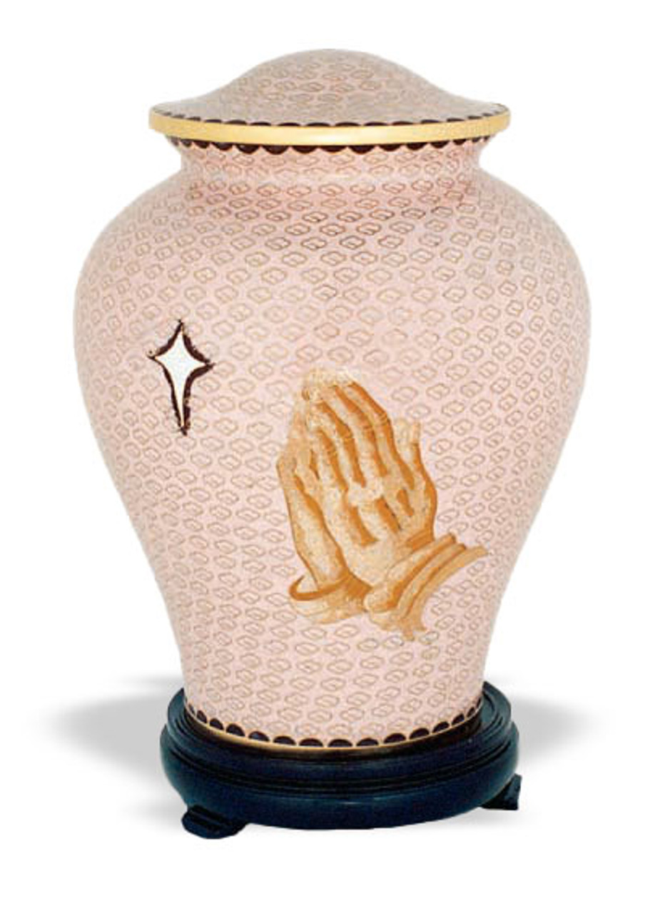 Perfect Memorials Pink Floral Garden Cloisonne Keepsake Cremation Urn