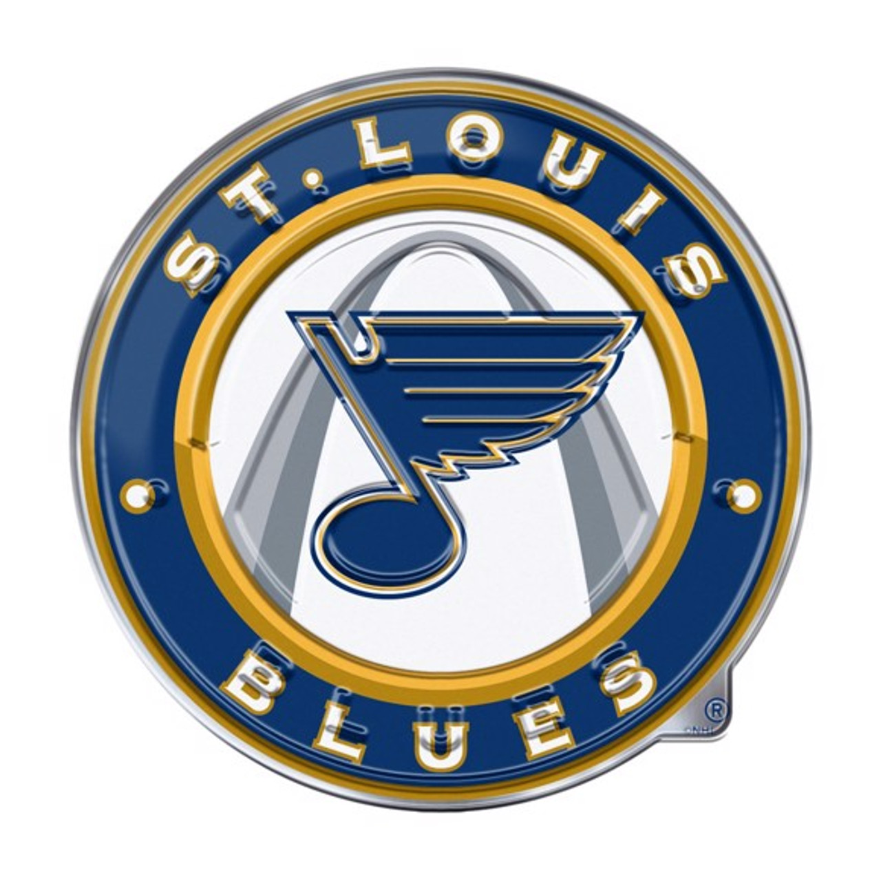 St Louis Blues Aluminum Embossed Hockey Logo Emblem