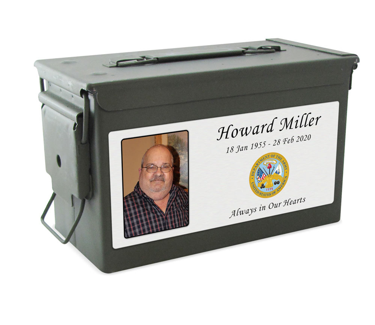 Veteran Photo M2A1 Ammo Can Cremation Urn