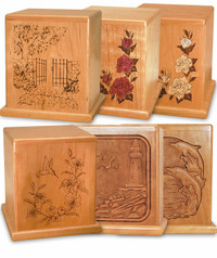 Cherry Wood Cremation Urns