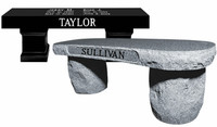 Granite Companion Cremation Benches with 2 Urns