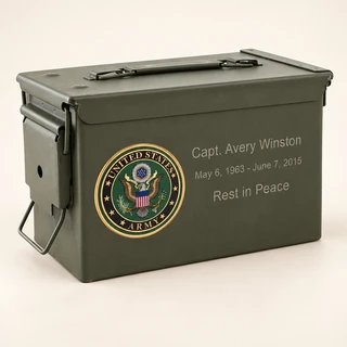 Ammo Can collection cremation urns