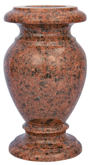 5 x 9 Granite Cemetery Flower Vase - 28 Colors