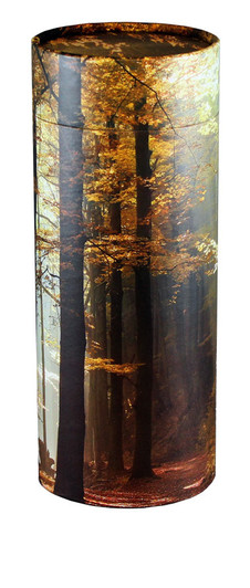 Autumn Woods Eco Friendly Cremation Urn Scattering Tube in 2 sizes