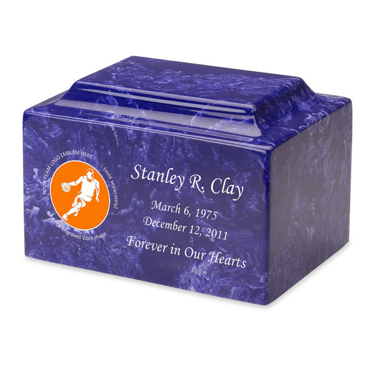 Basketball Cremation Urn - Cultured Marble