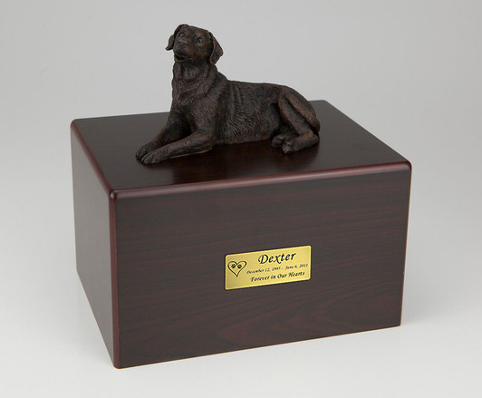 Bronze Labrador Dog Urn - Simply Walnut - 440