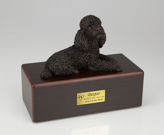 Bronze Poodle Dog Urn - Simply Walnut - 449