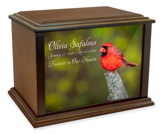 Cardinal Eternal Reflections Wood Cremation Urn