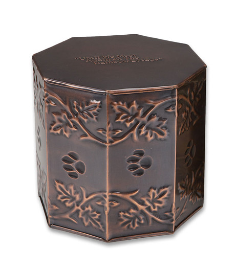 Copper Rainbow Bridge Paw Print Service Urn - 3 Sizes