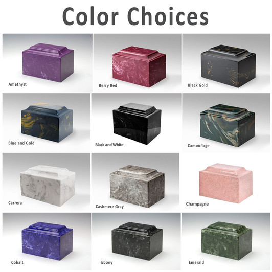 Design Your Own Small Cube Cultured Marble Cremation Urn