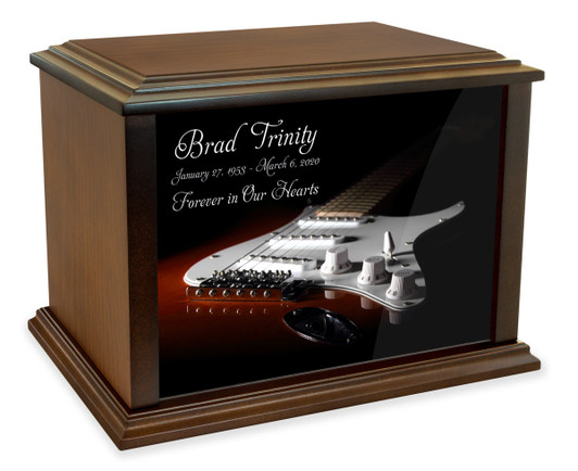 Electric Guitar Eternal Reflections Wood Cremation Urn
