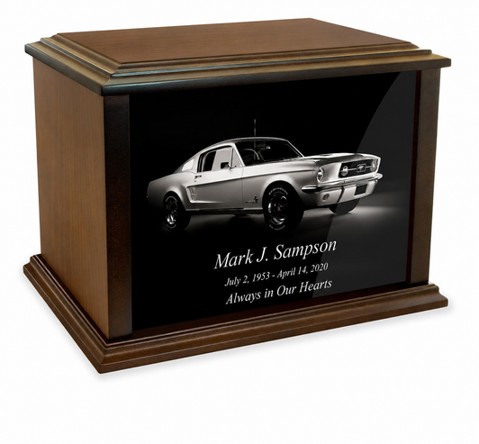 Mustang Eternal Reflections Wood Cremation Urn