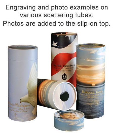 Ocean Sunset Eco Friendly Cremation Urn Scattering Tube in 6 sizes
