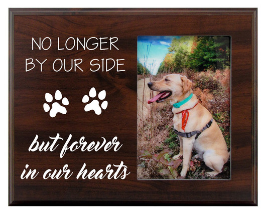 Pet Walnut Wood Picture Frame - No Longer By Our Side