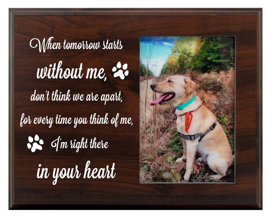 Pet Walnut Wood Picture Frame - When Tomorrow Starts