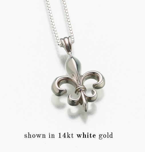 14kt Gold Fleur de Lis Cremation Jewelry