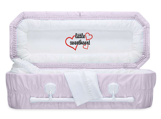 24 Inch Lilac Crepe Child Casket