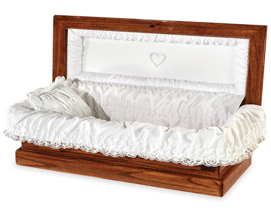 37" Large TLC Hardwood Infant Casket