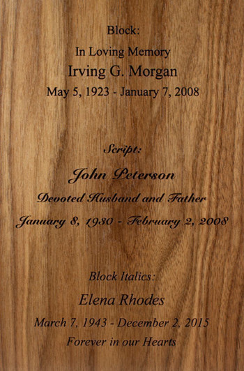 A Mothers Love with 3D Inlay Oak Wood Urn