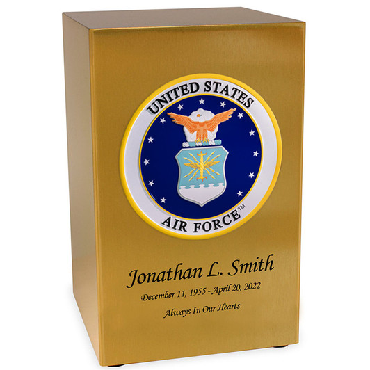 Air Force Bronze Finish Beaumont Cremation Urn