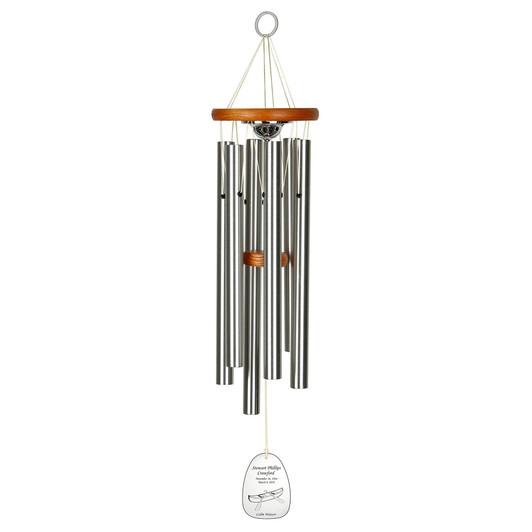 Canoeing Memorial Wind Chime Cremation Urn with Engraving - Amazing Grace