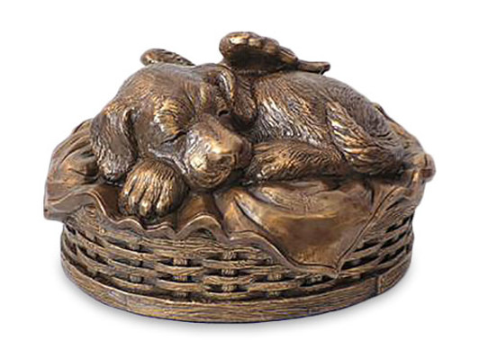 Brass Sleeping Angel Dog Metal Urn Silver at Best Price in