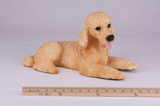 Apricot Miniature Poodle Dog Hollow Figurine Pet Cremation Urn - 2764