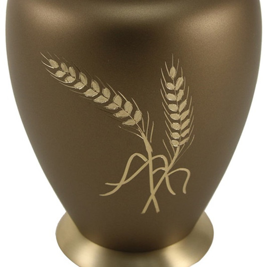 Aria Wheat Brass Cremation Urn