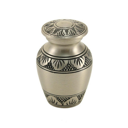 Athena Pewter Brass Keepsake Cremation Urn - Engravable