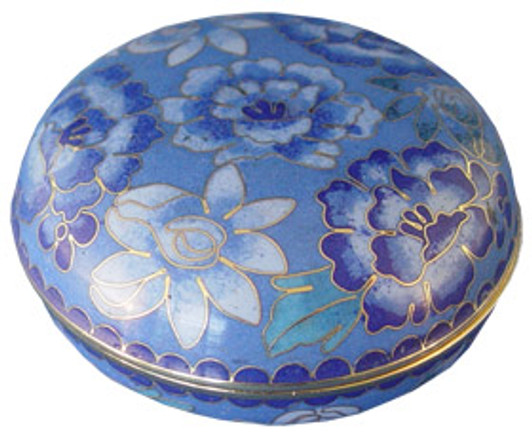 Azure Blue Cloisonne Jewel Dish