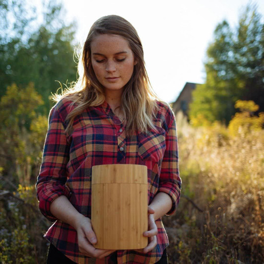 Bamboo Biodegradable Eco-Friendly Burial Cremation Urn