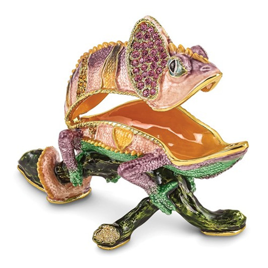 Bejeweled Chameleon Keepsake Box